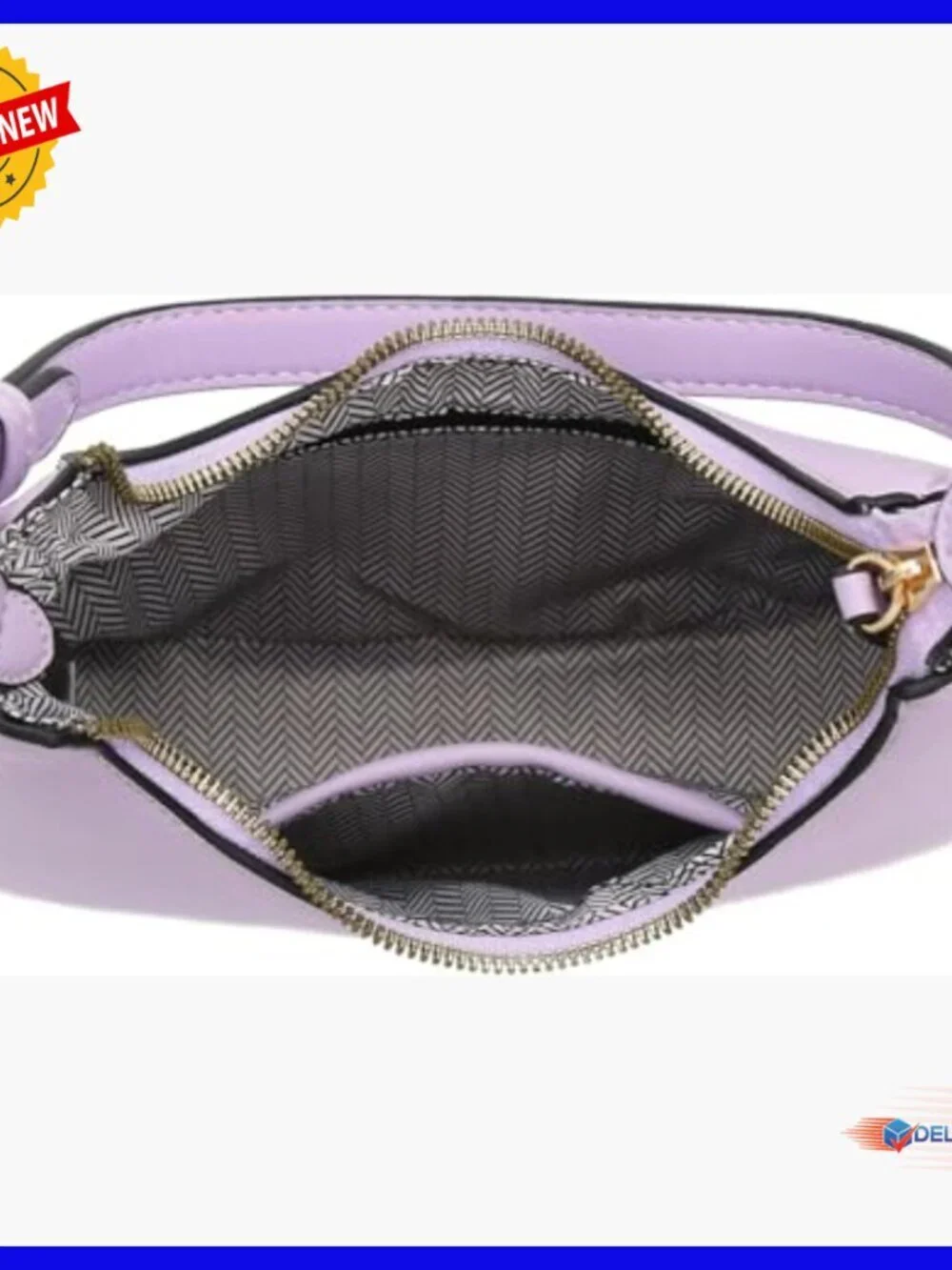 Medium Vegan Leather Hobo Shoulder Bag with Adjustable Strap and Gold Hardware